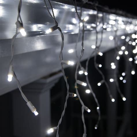 icicle christmas lights white